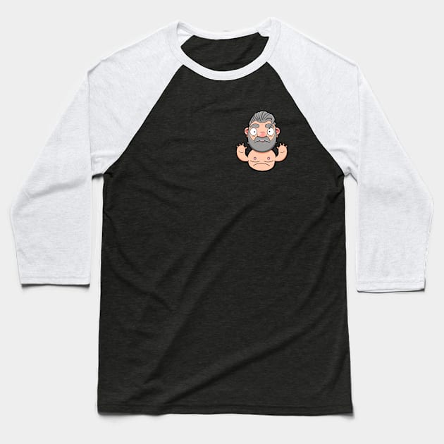 Hot Silver Daddy Baseball T-Shirt by LoveBurty